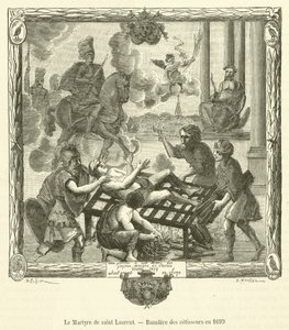 Il Martirio di San Lorenzo, Stendardo dei rosticceri nel 1699