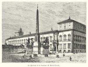 Il Quirinale e la fontana di Monte Cavallo da French School