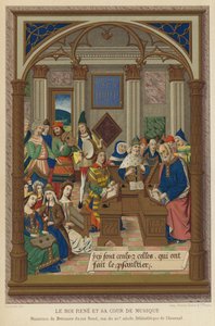 Le Roi René e la sua corte musicale (cromolitografia)