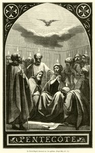 Lo Spirito Santo scende sugli apostoli (incisione) da French School