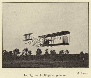 Il Wright in pieno volo da French School