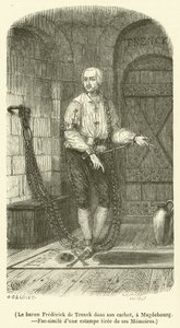 Il barone Frederick de Trenck nella sua cella, a Magdeburgo da French School