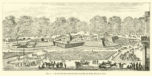 Il forte del Re costruito nel giardino del Palais-Royal nel 1651 da French School