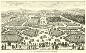Il giardino delle Tuileries nel 1680; secondo Perelle da French School