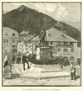 Il monumento di Saussure, a Chamonix da French School