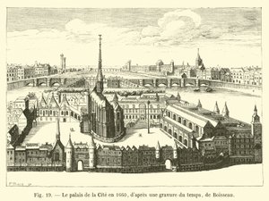 Il palazzo della Cité nel 1660, da un