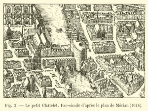 Il piccolo Chatelet, Fac-simile secondo il piano di Merian, 1648
