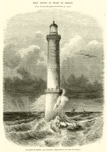 Il faro di Brehat, vicino a Treguier, dipartimento delle Côtes-du-Nord da French School