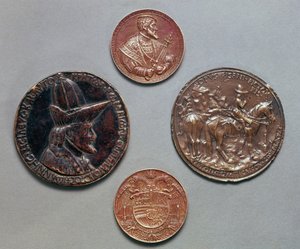 Sinistra e Destra: verso = Giovanni Paleologo, recto = Effigie Equestre dell