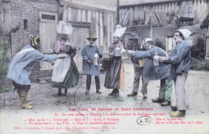 Les Gars de Falaise e le loro lanterne, c.1910 (dopo una foto) da French School