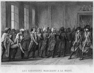 I Girondini marciano verso la morte - in "Rivoluzione francese" di Thiers. XIX secolo da French School