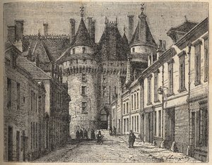 I castelli della Loira: il castello di Langeais (Indre-et-Loire) - incisione in "Histoire de France" di Victor Duruy (1811-1894) - 1882 da French School