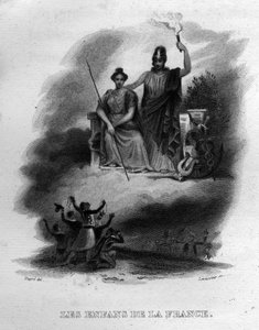Les enfants de la France Chanson de Béranger in "Oeuvres complètes" (1834) di Pierre Jean de Béranger (1780-1857), poeta e cantautore francese