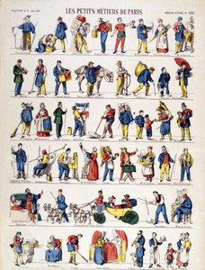 I piccoli mestieri di Parigi, immagine di Epinal del XIX secolo (incisione) da French School