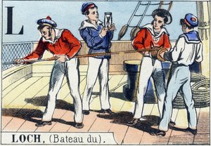 Lettera L come lago. Alfabeto navale. Immagini di Epinal, fine XIX secolo da French School