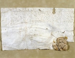 Lettera firmata da Enrico IV, che istituisce Dinan come Presidial dopo che la città gli è stata restituita da French School
