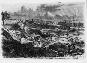 Livellamento della collina di Chaillot per la costruzione della piazza Roi de Rome nel 1812-13 da French School
