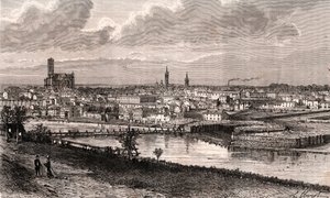 Limoges - Haute-Vienne - incisione in “La France illustrée: geografia, storia, amministrazione statistica” di V.A. Malt-Brown. 1884 da French School