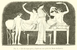 Letti da banchetto greci da French School