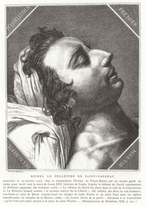 Louis-Michel le Peletier, marchese di Saint-Fargeau, politico rivoluzionario francese, 1793 da French School