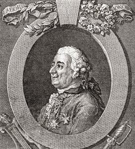 Louis-Élisabeth de la Vergne, conte di Tressan, 1705-1783. Soldato francese, medico, scienziato, medievalista e scrittore. Da Les Heures Libres pubblicato nel 1908 da French School