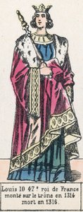 Luigi X, 47º re di Francia, salito al trono nel 1314, morto nel 1316 da French School