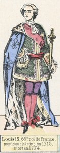 Luigi XV, 66º re di Francia, sale al trono nel 1715, morto nel 1774 da French School