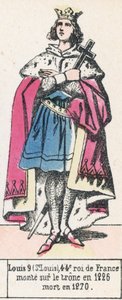 Luigi IX (San Luigi), 44º re di Francia, salito al trono nel 1226, morto nel 1270 da French School