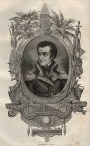 Louis Marie Maximilien de Caffarelli du Falga (1756-1799) generale francese durante la Rivoluzione Francese - Incisione nella Nuova Enciclopedia Nazionale di Maurice La Charest - 1870 da French School