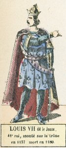 Luigi VII detto il Giovane, 41° re, salito al trono nel 1137, morto nel 1180 da French School