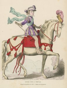 Luigi XIII di Francia a cavallo da French School