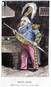 Luigi XVIII che gioca a biliardo - in 