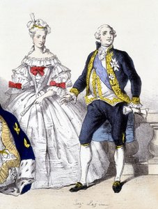 Luigi XVI e Maria Antonietta - in "La Monarchia francese in stampe" da French School