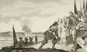Luigi XV (1710-74) alla Battaglia di Fontenoi nel 1745, da 