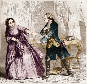 Luigi XV Re di Francia (1710-1774) con la Contessa (Madame) di Ventimiglia (1712-1741) sua amante. In “La storia della prostituzione e della depravazione tra tutti i popoli del mondo dall