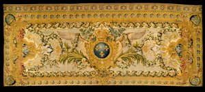 Arredamento di Luigi XV: tappeto della tribuna della cappella reale di Versailles. Realizzato dalla manifattura di Chaillot. 1759 Versailles, museo del castello. da French School
