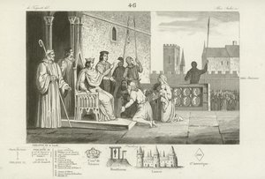 Luigi X di Francia emancipa i servi della gleba, 1315 da French School