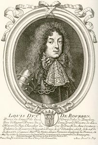 Louis de Bourbon, Principe di Condé, 1668 - 1710. Principe del sangue alla corte francese di Luigi XIV. Da Les Heures Libres pubblicato 1908 da French School