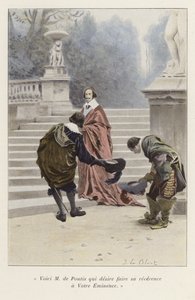 Louis de Pontis viene presentato al Cardinale Richelieu, XVII secolo da French School