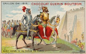 Louis des Balbes de Berton de Crillon, soldato francese, con il Re Enrico IV all