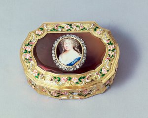 Scatola da tabacco ovale di Luigi XV, di Gabriel Gallois, Parigi, 1738