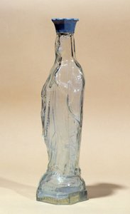 Acqua di Lourdes in una bottiglia a forma di Vergine Maria da French School
