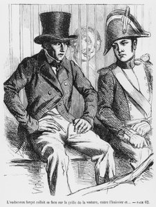 Lucien de Rubempre e Vautrin arrestati, illustrazione da Splendeurs et Miseres des Courtisanes di Honore de Balzac, pubblicato nel 1867