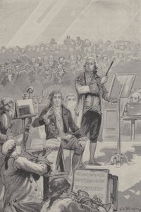 Ludwig van Beethoven dirige un