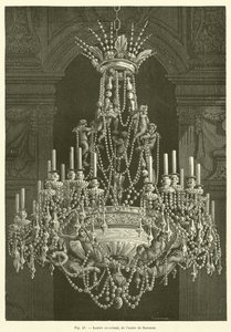 Lampadario in cristallo, dalla fabbrica di Baccarat da French School