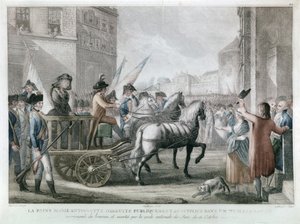 Maria Antonietta condotta alla ghigliottina, 16 ottobre da French School