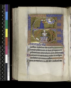MS 300 f.89v, Davide prega Dio
