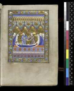 Sepoltura di Davide, dal Salterio e Ore di Isabella di Francia, Parigi, c.1265-70 da French School
