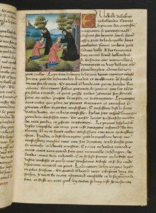 MS Hunter 252 016r Pagina da Cent Nouvelles Nouvelles, c.1461-62 da French School