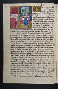 Pagina da Cent Nouvelles Nouvelles, c.1461-62 da French School